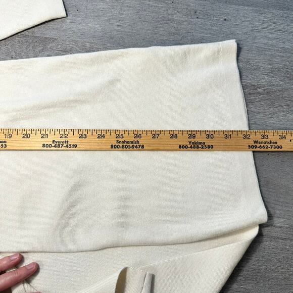 Banana Republic Long Open Front Cardigan Sweater Blazer Oatmeal Cream XS - Picture 11 of 12